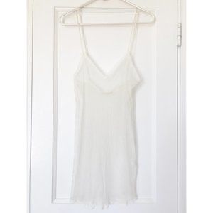 Prada Vintage Ivory Mesh Slip Late 1990s-Early 2000s Y2K XS Nightgown Chemise